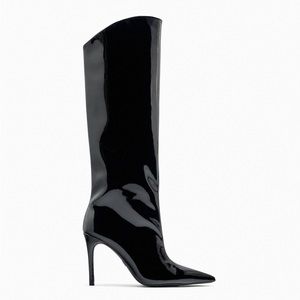 Zara HEELED KNEE HIGH BOOTS